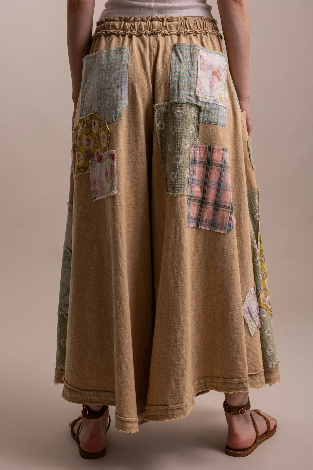 BlueVelvet Wide Leg Patchwork Pants | Bohemian Pants – Katze Boutique