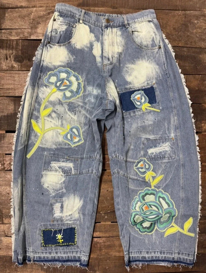 Jaded Gypsy Wildbloom Barrel Jeans