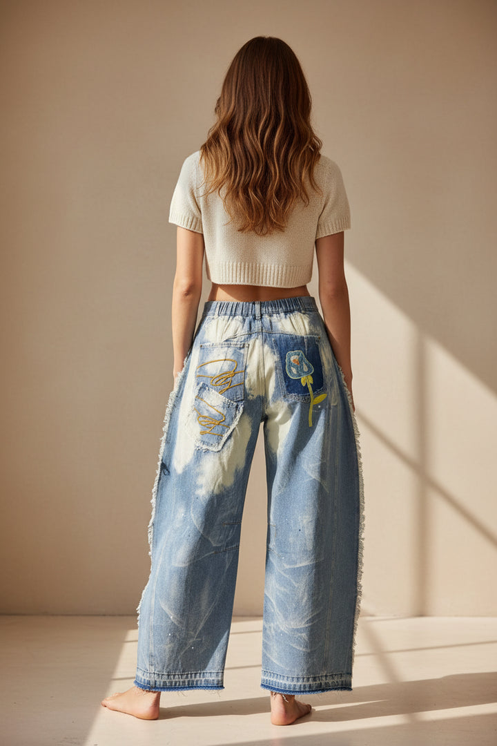 Jaded Gypsy Wildbloom Barrel Jeans