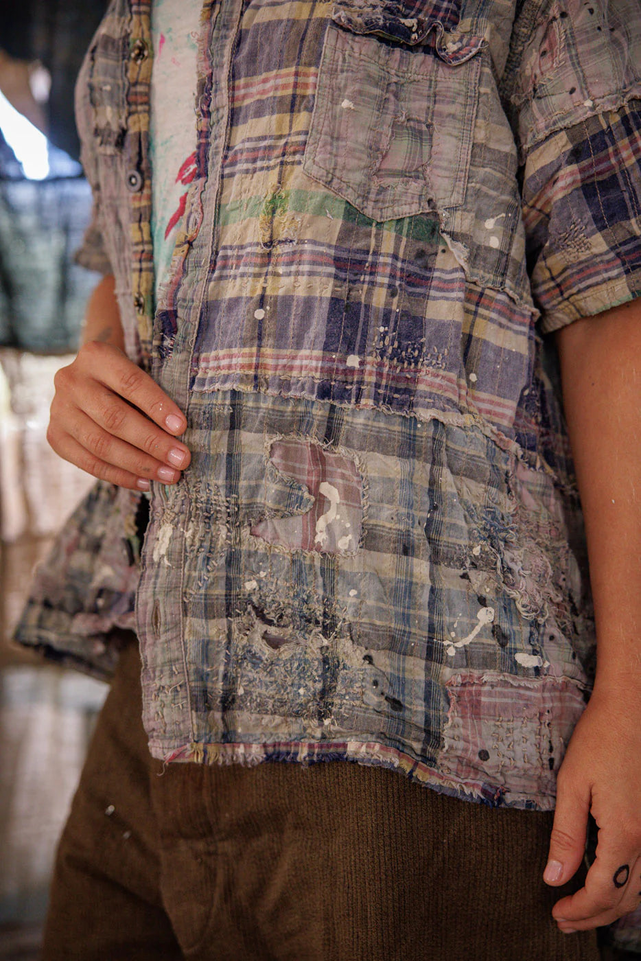 Magnolia Pearl YD Patchwork Perletta Shirt-Katze Boutique
