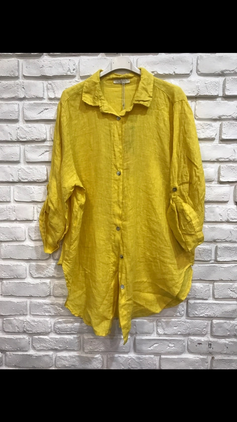 Made In Italy Linen Shirt-Katze Boutique