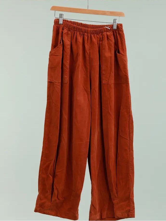 Cotton Velvet Pants-Katze Boutique