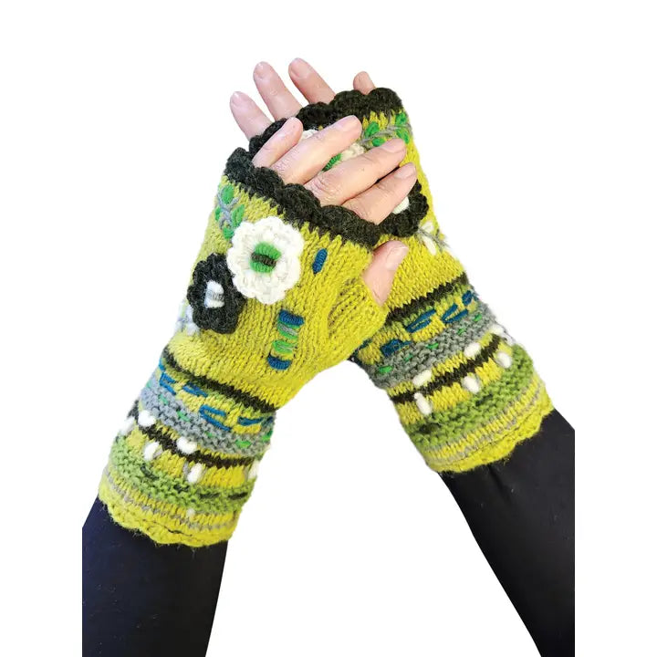 Wool Winter Fingerless Gloves