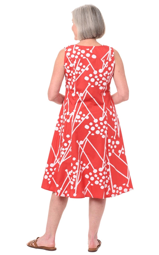 Tulip Poppie Dress in Hibiscus Connection-Katze Boutique