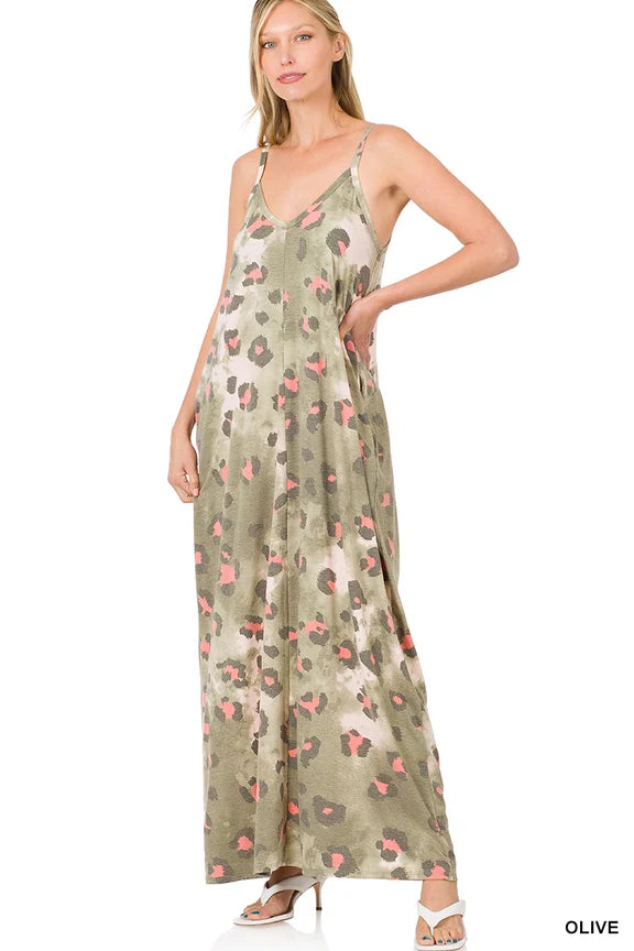 Cami Maxi Dress with Side Pockets-Katze Boutique