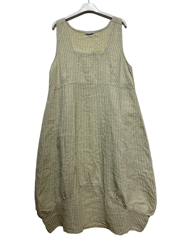 Made In Italy Striped Linen Dress