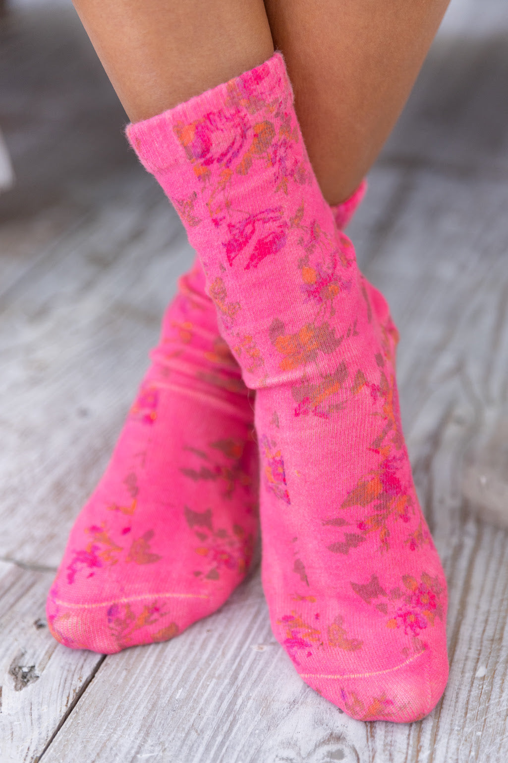 Magnolia Pearl MP Floral Woven Socks-Katze Boutique