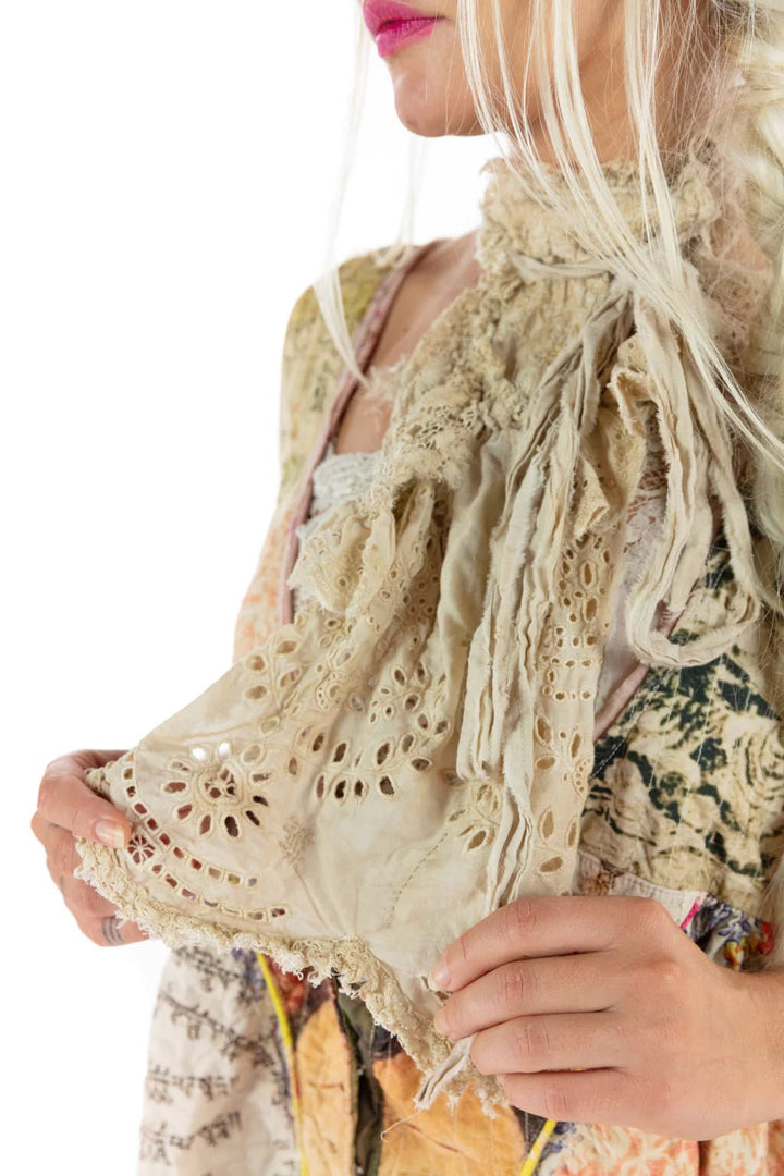 Magnolia Pearl Eyelet Odet Jabot - Katze Boutique