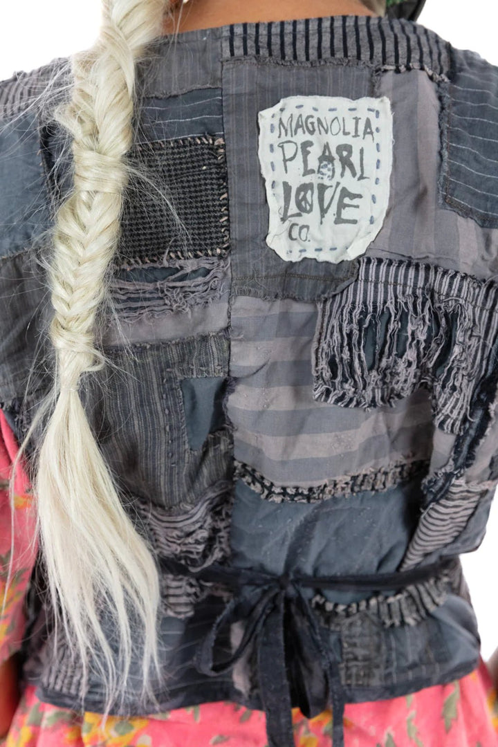 Magnolia Pearl Yarn Dyed Patchwork Nikha Vest - Katze Boutique