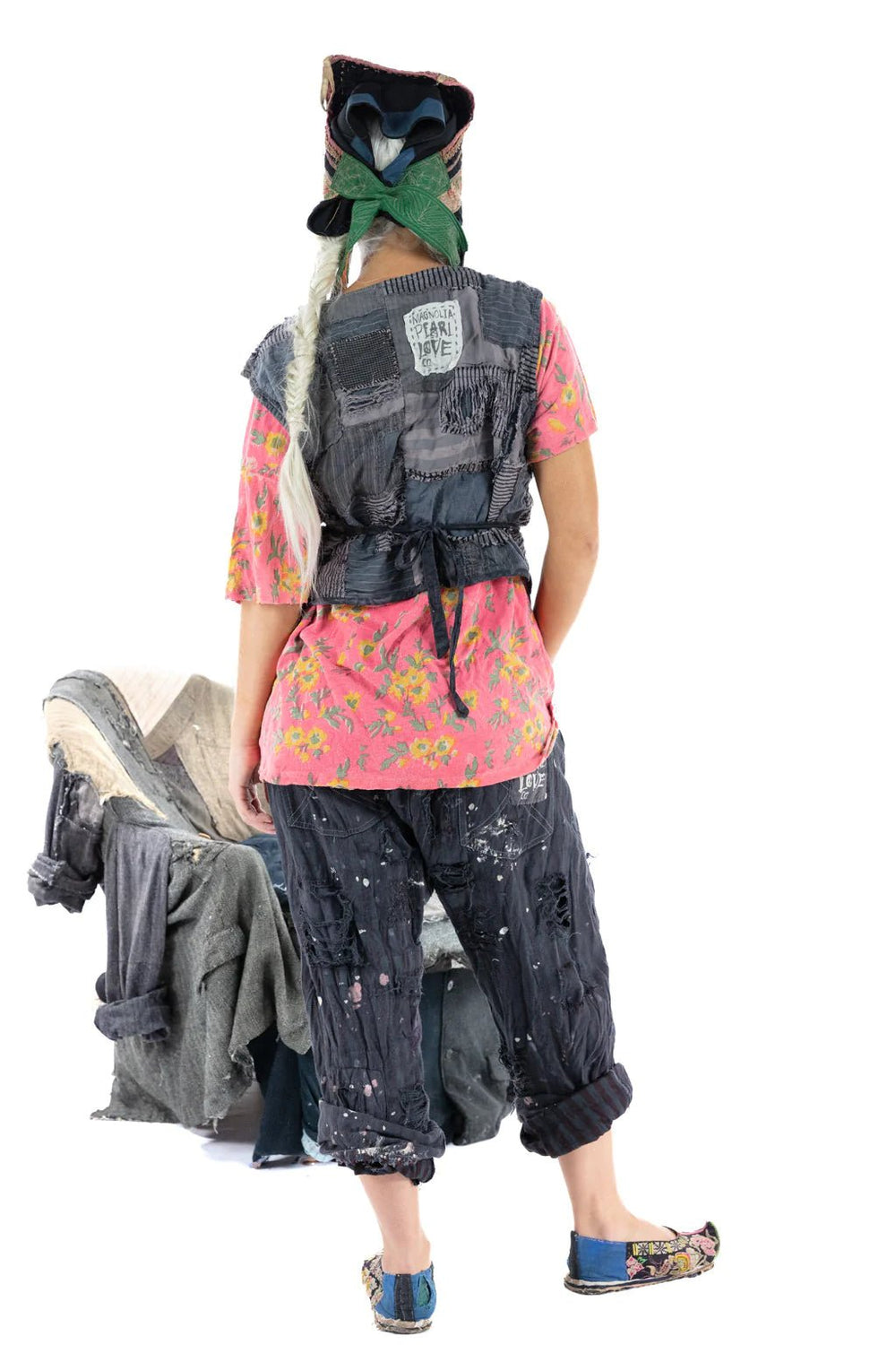 Magnolia Pearl Yarn Dyed Patchwork Nikha Vest - Katze Boutique