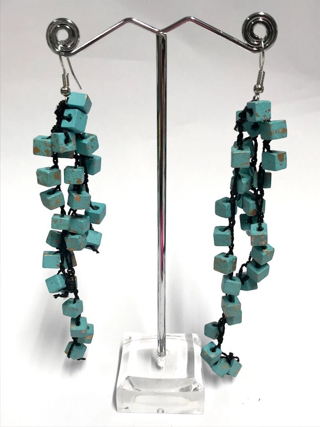 Jianhui London Iris Pashmina-Crocheted Tassel Earrings - Katze Boutique